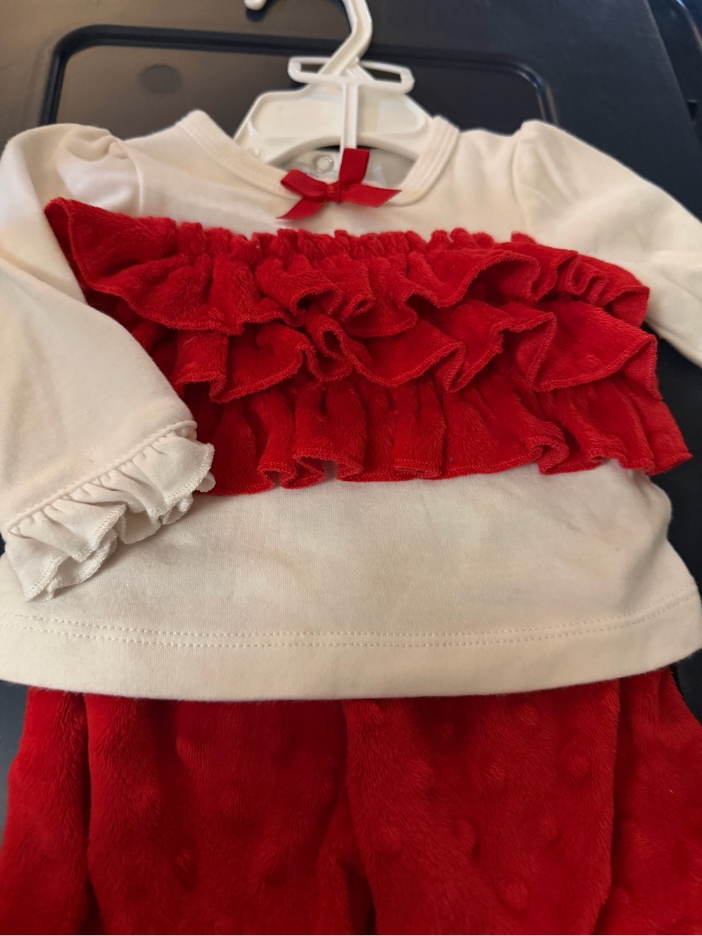 Mud Pie Red and White Ruffle Two-Piece Outfit - Picture 2 of 4